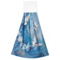 thumbnail image 2 of 2PCS Velcro Hangable Hand Towels Quick-Drying Hanging Kitchen Towels for Kitchen & Bathroom Butterflies and Circular Motif, 2 of 7
