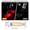 thumbnail image 2 of Lámpara de coche retro USB KENANEK con control táctil, luz roja, 2 of 7