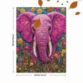 thumbnail image 3 of Qisvanset Framed Canvas Wall Art, 12x16 Inch Pink Elephant Floral Boho Wildlife Home Decor, 3 of 5
