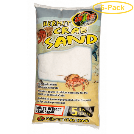 Zoo Med White Hermit Crab Sand 5 lbs - Pack of 6