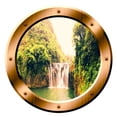 thumbnail image 2 of VWAQ Waterfall Wall Stickers Porthole Wall Decal Peel And Stick Decor - BP13 (14" Diameter), 2 of 2