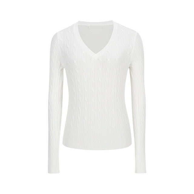 Haut Chandail à Manches Longues pour Femmes Col Rond Blouse Décontractée Confortable pour Usage Quotidien Tissu Extensible Doux Tenue Polyvalente