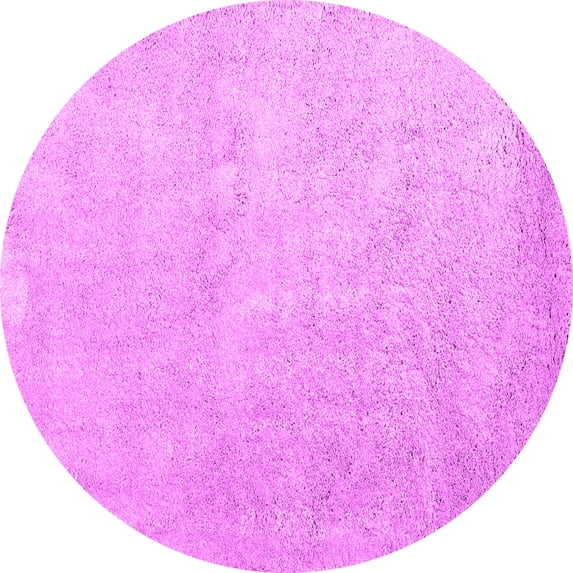 Ahgly Company Indoor Round Abstract Pink Contemporary Area Rugs, 4' Round