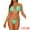 Turquoise Green, variant on DARING DIVA Women's Ruffle Pleated Bikini Sets, 2-Piece Swimsuits S Olivine Green