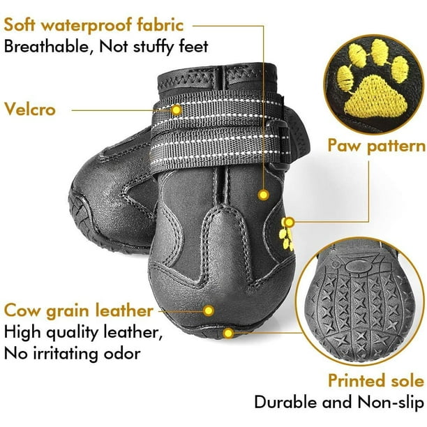 Chaussons de protection pour chien anti glisse et chaleur