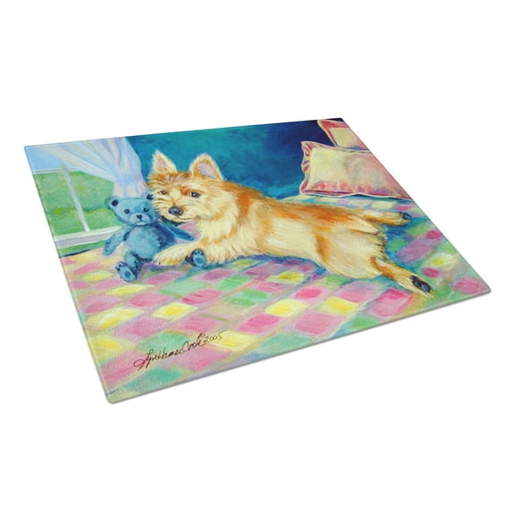 Carolines Treasures 7275LCB Norwich Glass Cutting Board Large, 12H x 16W, multicolor