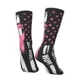thumbnail image 5 of Uemuo Ribbon Breast Cancer Awareness Pattern Women's Crew Socks, Soft Durable Breathable Moisture-Wicking with Odor Control Cotton socks, 5 of 9