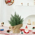 thumbnail image 5 of Christmas Tabletop Mini Tree 13" Green Xmas Pine Tree Christmas Decor with Burlap Pots for Home Indoor for Home Miniature Trees with Linen Base for Dining Table Kitchen Desk Home, 5 of 7