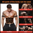 thumbnail image 3 of ABS Stimulator, Ab Trainer, EMS Muscle Stimulator LCD Screen Muscle Stimulator USB Rechargeable Portable Muscle Trainer Abdominal / arm / Leg Fitness Workouts Gear, Orange, 3 of 8