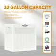 thumbnail image 5 of ZYJOYY 33 Gallon Resin Deck Box, Weatherproof Outdoor Storage Box for Patio, Garden, Pool, and Yard, Lockable Waterproof Bin for Tools, Cushions, and Accessories, White, 5 of 8