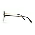 thumbnail image 3 of Womens Melting Heart Rimless Lolita Sunglasses Gold Black, 3 of 4