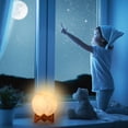thumbnail image 2 of Lámpara de luna LED Lámparas de pie 3D Lámpara de noche Lámpara de noche Lámpara táctil para sala de estar 22 CM Sincero  lámpara de luna impresa en 3D, 2 of 8