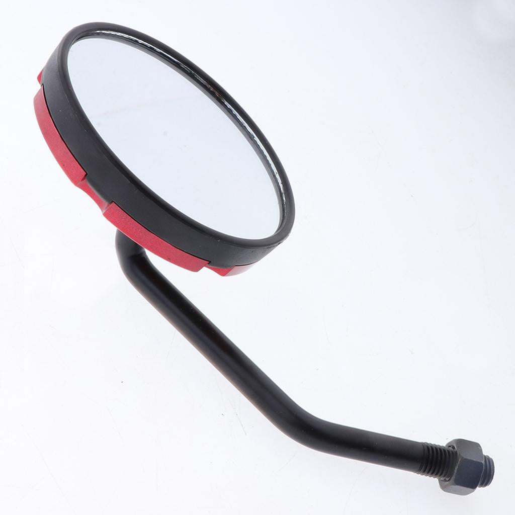 1 Pair Universal Motorcycle ATV Moped 10mm Rear View Round Mirror Scooter - Red , as described