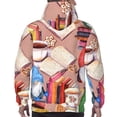 thumbnail image 7 of Naloa Gnomes Books Tea Cups Men's Casual Hooded Collar Drawstring Hoodies Pullover Sweatshirts Casual Long Sleeve Shirts-X-Large, 7 of 7
