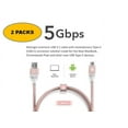 thumbnail image 3 of 2 PK Adam Elements USB Certified Type C Cable, USB C to USB A Charger 3.3 Ft,( 2 Pack)  Rose Gold Color, 3 of 7