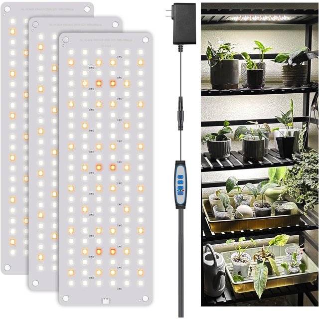 Grow Light K Full Spectrum Plant Lights for Indoor Growing with Auto Timer Dimmable Levels & Color Modes LEDs Grow Lamp Panel for Seed Starting Veg and Bloom(Pan