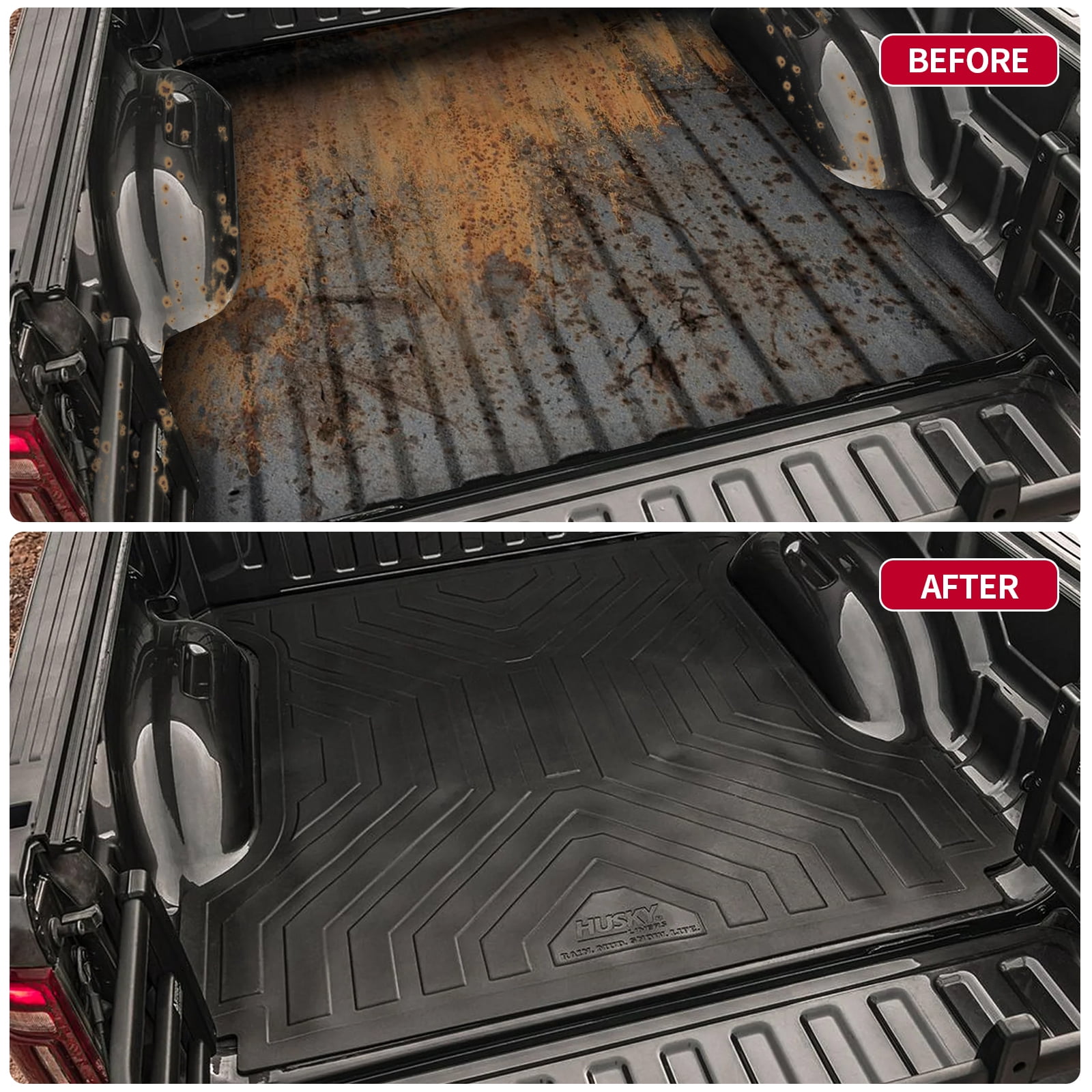 DIKSOAK Truck Bed Mat Compatible with 2015-2024 Ford F150 Bed Liner-Custom Fit Cargo Mats for Ford F150 Exterior Accessories All Weather Trunk Mats