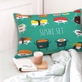 thumbnail image 6 of Kll Cute Sushi Pillow Covers Envelope Closure,Super Soft And Cozy Fuzzy Fleece Pillow Case Cover 14"X20", 6 of 9