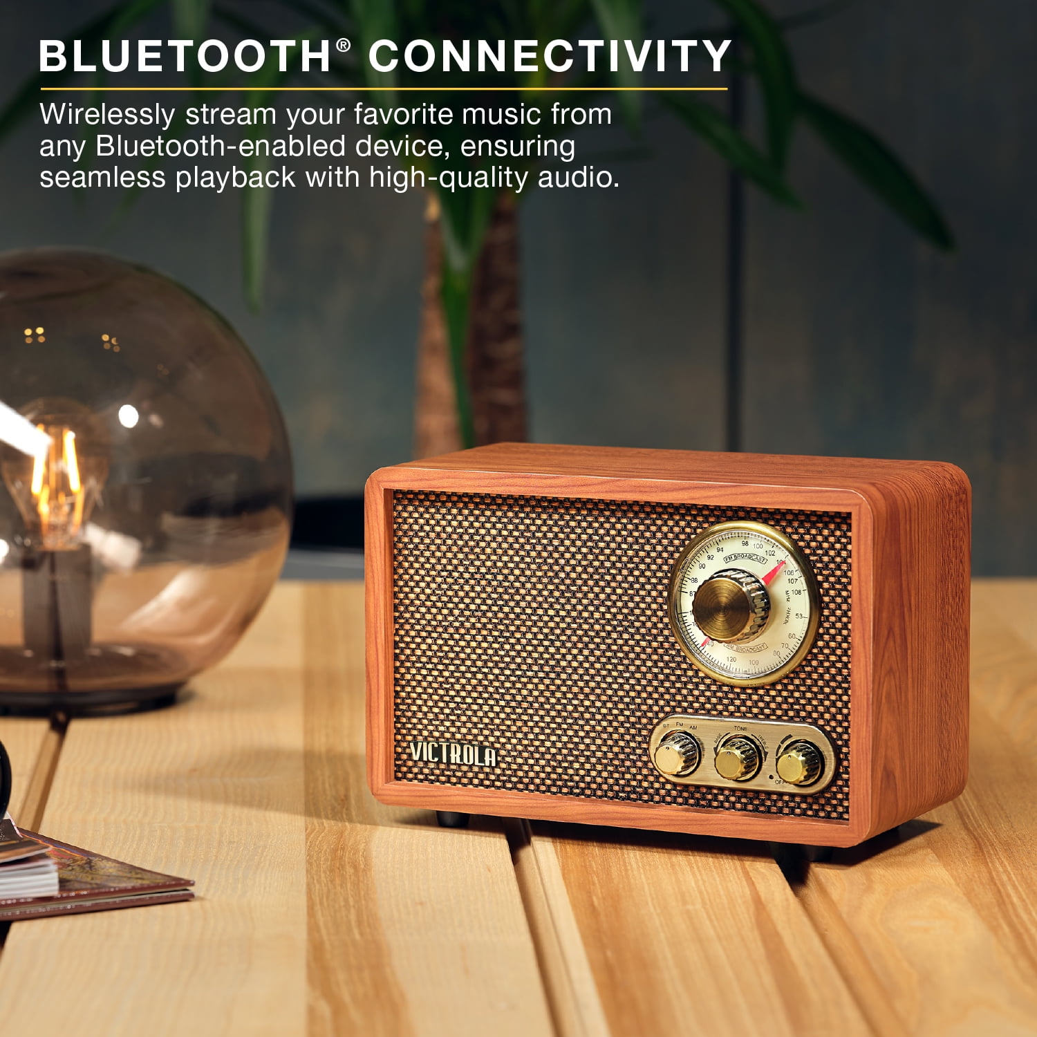 Victrola Willow Wood Bluetooth Radio