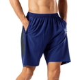 thumbnail image 1 of Pantalones cortos deportivos informales de secado rápido para hombre para entrenamiento, correr o gimnasio con bolsillos con cremallera Pantalones cortos para correr y entrenar para hombre, 1 of 6