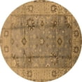 thumbnail image 1 of Ahgly Company Indoor Round Oriental Brown Traditional Area Rugs, 5' Round, 1 of 4