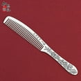 thumbnail image 5 of Long Handled  999 Sterling Silver Comb Gift for Mother's Day, Handmade Snowflake Silver Comb, 5 of 7