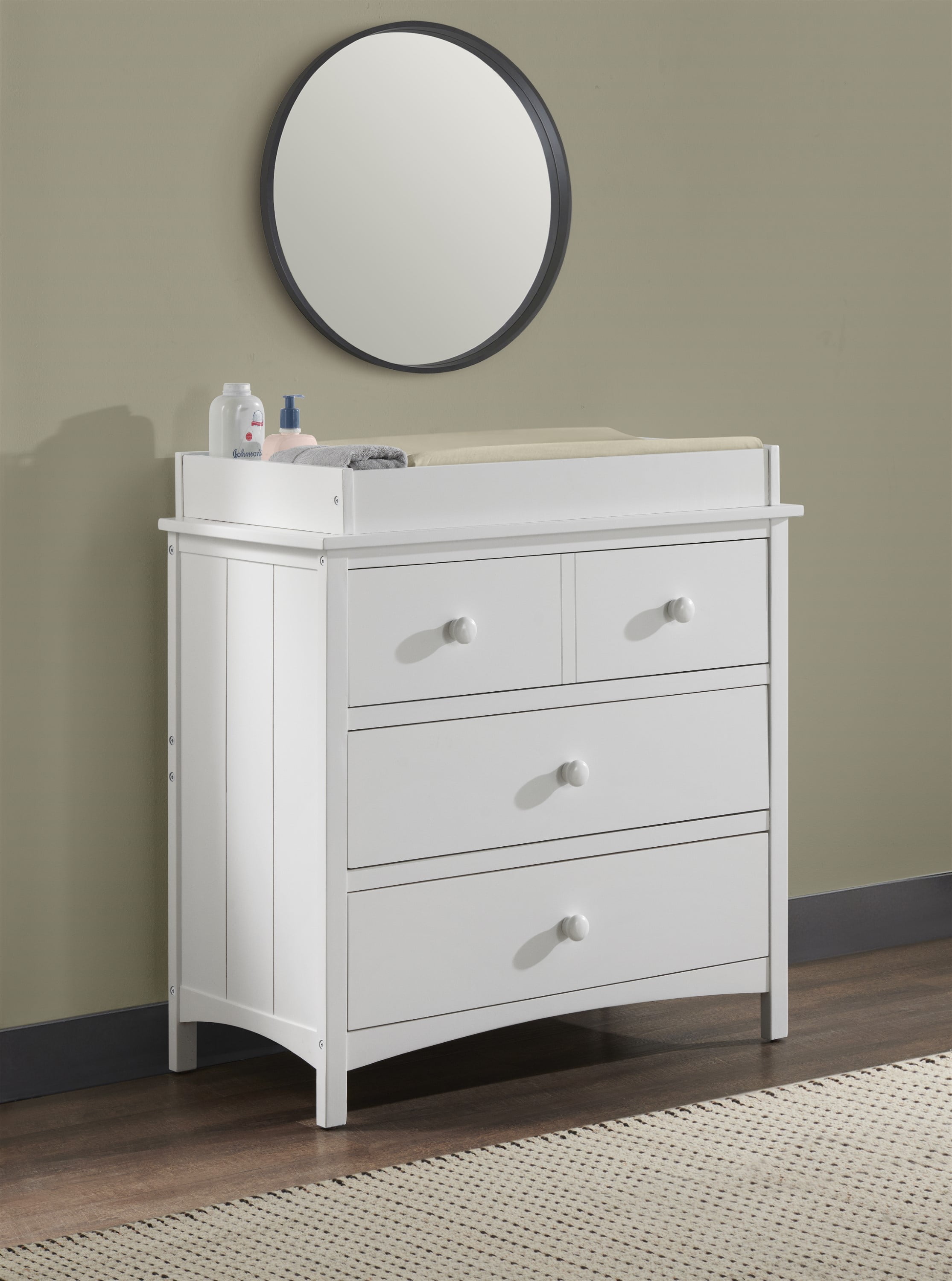Oxford Baby Universal 3-Drawer Dresser, Snow White