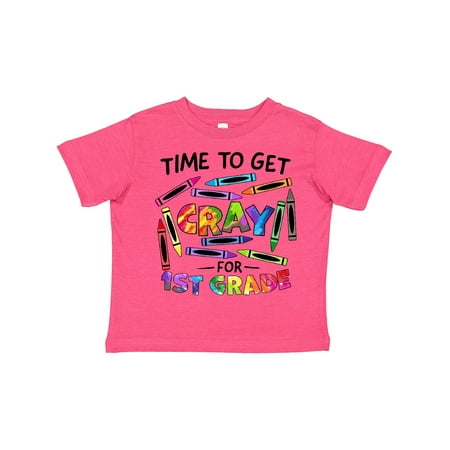 

Inktastic Time to Get Cray for 1st Grade Back to School Gift Toddler Boy or Toddler Girl T-Shirt