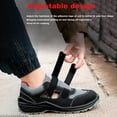 thumbnail image 2 of Adjustable Steel Toe Cap Trainers Summmer Sandals Canvas Shoes Breathable And Non-Slip Eu 36-46 Black, 2 of 6