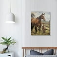 thumbnail image 3 of COMIO Farmhouse Horse Wall Art Horse Pictures Wall Decor Rustic Country Old Barn Canvas Painting Prints Modern Artwork Home Decoration for Bathroom Bedroom Living Room, 3 of 4