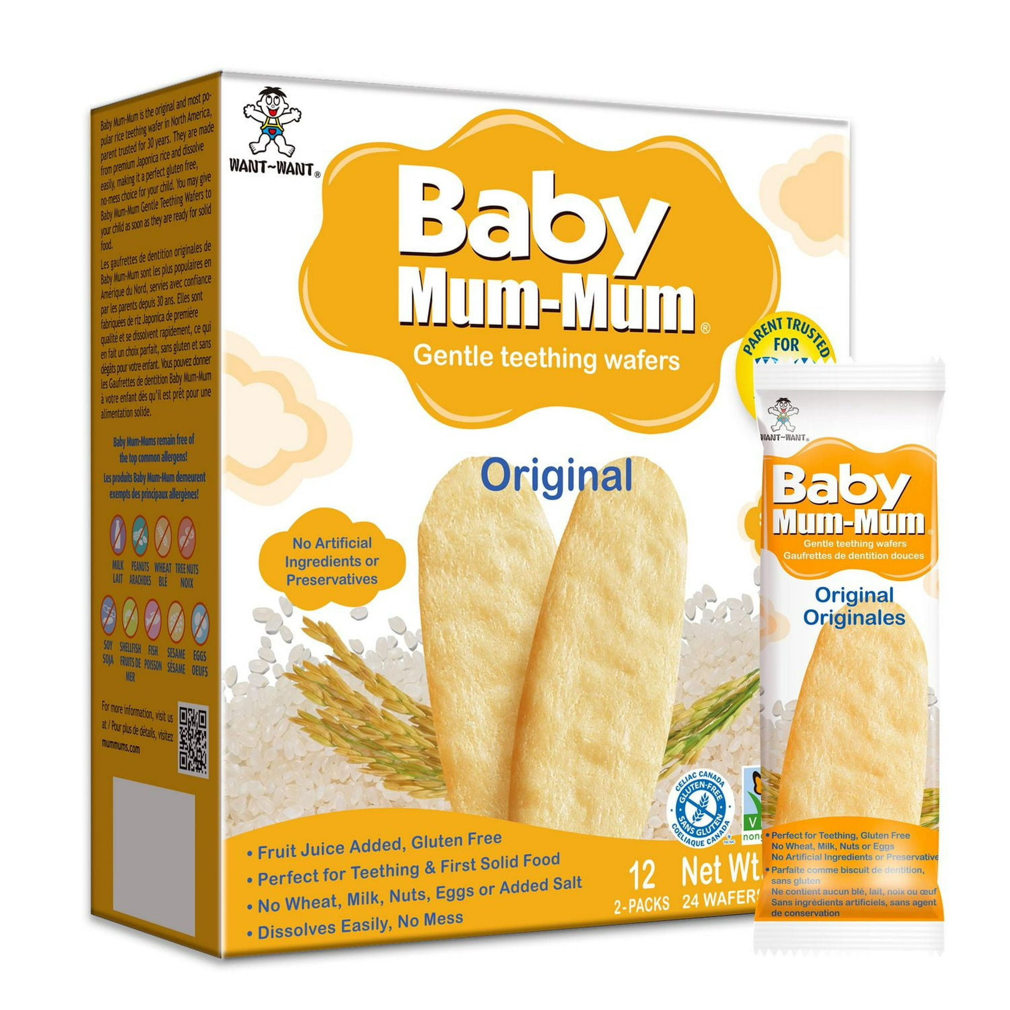 Baby Mum-Mum Original Rice Rusks, 24 Rusks, 50 g