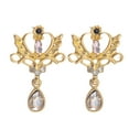 thumbnail image 2 of Fiudx Pendientes de Cristal, Elegantes Joyas con Diseño Geométrico, Elegantes Accesorios de Aleación de Oro, Modernos Elementos de Ratán, Ideales para Bodas y Ocasiones Informales, Regalo Perfecto pa, 2 of 6