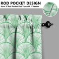 thumbnail image 5 of Kitchen Curtains 36 Inch Short - 3 Panel Set, Mermaid Ocean Underwater Coral Design, Rod Pocket Window Curtain, 100% Polyester, Easy Wash for Farmhouse, Nautical Kitchen, Bathroom, 5 of 6