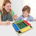 thumbnail image 1 of Shut The Box Board Game with 2/4 Dice Four-sided Kids Adults Family Educational Math Number Strategy Game Wooden Close The Box Toy Game Night Props, 1 of 7