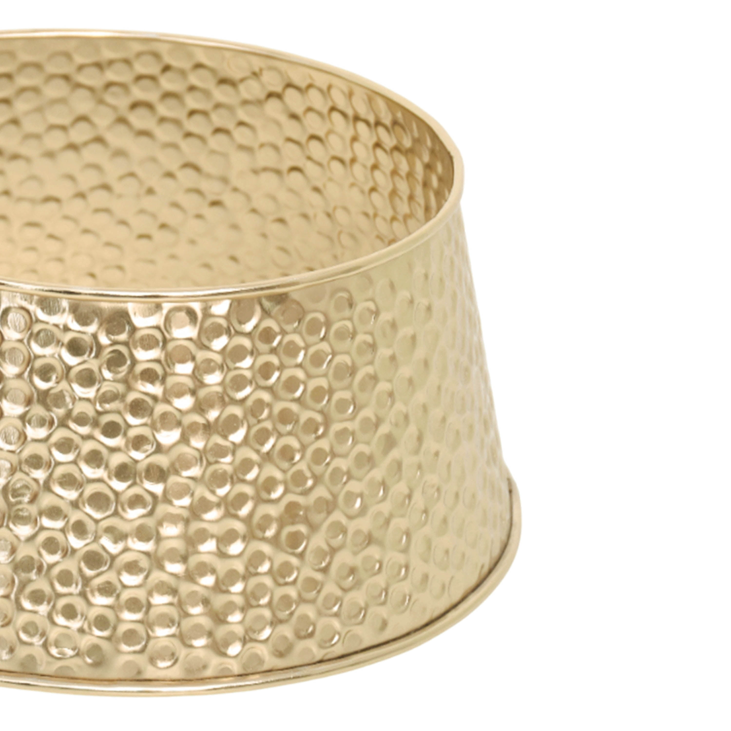 Metal Hammered Mini Christmas Tree Collar, Gold, 9", by Holiday Time