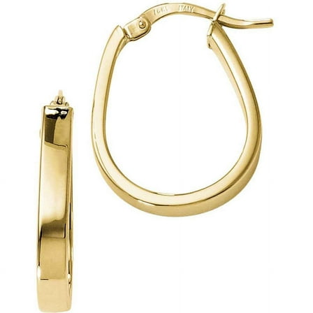 Primal Gold 10 Karat Yellow Gold U-shape Hoop Earrings
