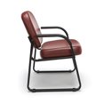 thumbnail image 2 of OFM Vinyl Curved Padded Back Guest Chair with Arms in Wine, 2 of 4