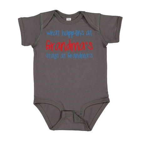 

Inktastic What Happens at Grandma s Gift Baby Boy or Baby Girl Bodysuit