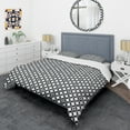 thumbnail image 3 of Designart 'Monochrome Geometric Pattern XIV' Mid-Century Modern Duvet Cover Set, 3 of 4
