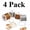 Gold, Silver, variant on 4 Pack Metallic Cord Tinsel Rope for Ornament Hooks and Gift Wrapping, Ribbon Wrap Thread Tag Cord for Craft Making(440yards x 1mm)