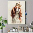 thumbnail image 4 of Cavalier King Charles Spaniel Crown Portrait Canvas Wall Art，Home Dining Room Decor, 4 of 8