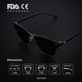 thumbnail image 3 of Polarized Sunglasses for Men and Women Semi-Rimless Frame Driving Sun glasses 100% UV Blocking, 3 of 3