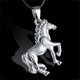 thumbnail image 1 of Rinhoo-collar con colgante de cadena de cuero para hombre, acero inoxidable, titanio, llama de dragón, Punk, joyería, 1 of 4