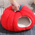 thumbnail image 3 of Cat Bed Cave Cat House Hut Base antideslizante Felpa Calentamiento Cat Igloo Totalmente cerrado L Zulema cama de gato de peluche, 3 of 8