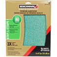 thumbnail image 1 of 80 Grit Aluminum Oxide Sandpaper - 9" x 11", 3 Pack, 1 of 1