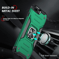 thumbnail image 4 of LeYi Compatible for iPhone 8 Plus Case, iPhone 7 Plus Case and 2 x Glass Screen Protector, Enhanced Metal Ring Kickstand [Support Magnet Mount] Protective Phone Cover for iPhone 7/8 Plus Case - Green, 4 of 7