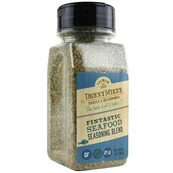 DennyMikes Fintastic Seafood Seasoning Blend, Dill and Lemon Pepper Seasoning for Fish and Shellfish, All Natural Fish Seasoning and BBQ Seasoning, Gluten-Free and Keto-Friendly, 7 oz H1