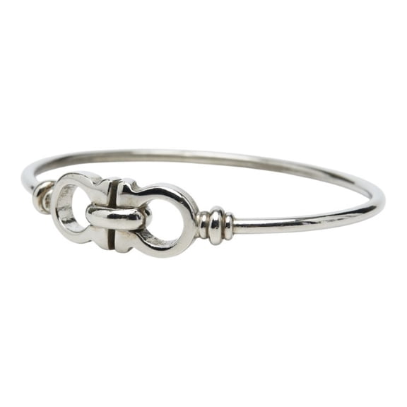 Pre-Owned Salvatore Ferragamo Gancini Bangle Metal Women's