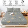 thumbnail image 5 of Twin XL Size Fitted Sheet Set - Cute Duck Daisy 2 Piece Bedding Sets 16" Deep Pocket Fitted Sheet with 1 Pillowcases, Summer Spring Floral Blue Brushed Microfiber Hotel Luxury Bed Sheets, 5 of 9