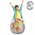 thumbnail image 3 of Spring Storage Toy Bag Chair, Birds and Floral Hearts Spreading Fresh Vibes, Stuffed Animal Organizer Washable Bag, Small Size, Pale Salmon Sky Blue, by Ambesonne, 3 of 3